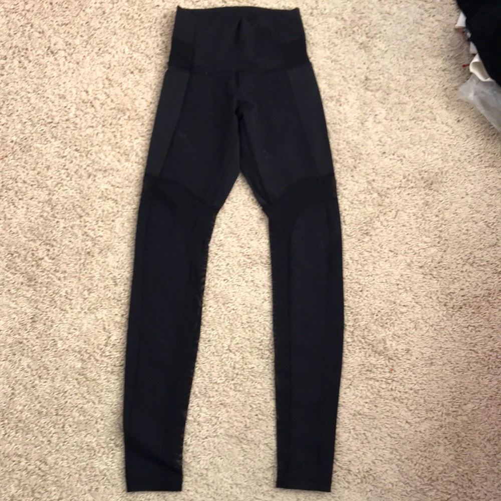 Lululemon extra small part mesh see-through black leggings